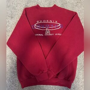 Phoenix Coyotes Vintage NHL Red Crewneck Sweatshirt